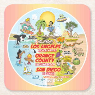 SoCal Square Paper Coaster