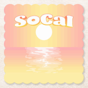 SoCal Sunset Paper Coaster