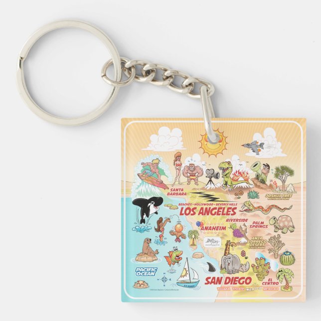 Socal Sunshine Key Ring (Front)