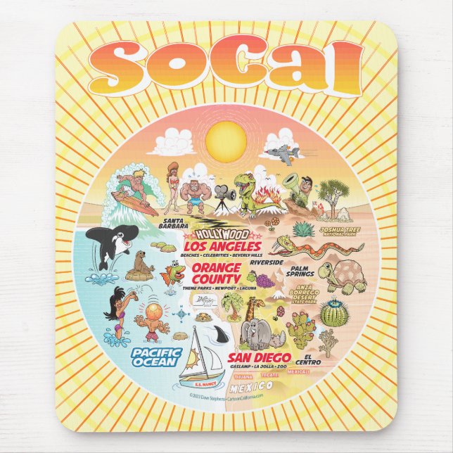 SoCal Sunshine Mouse Mat (Front)