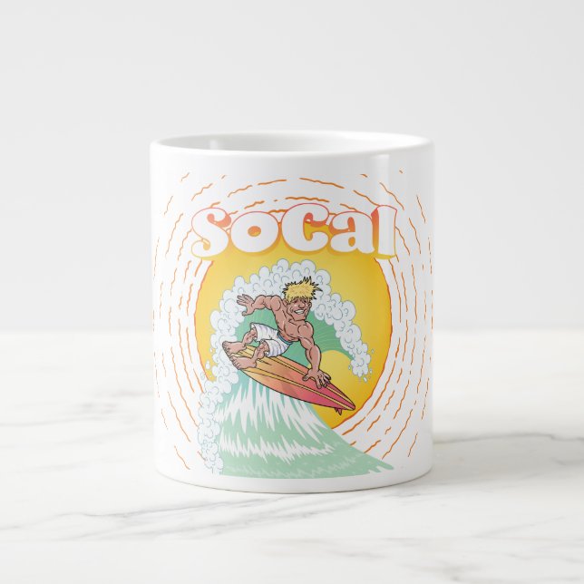 SoCal Surfer Large Coffee Mug (Front)
