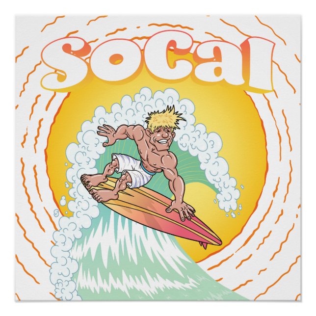 SoCal Surfer Poster (Front)