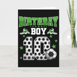 Soccer 10th Birthday Boy 10 Year Old Sport 10yr Bo Card