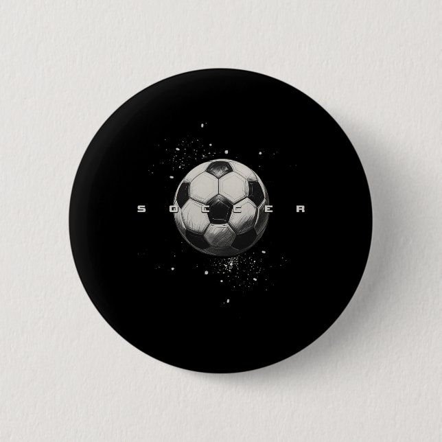Soccer _11  6 cm round badge (Front)