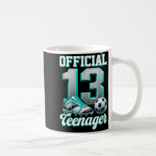 Soccer 13 Year Old Birthday Boy Thirteen Teenager  Coffee Mug
