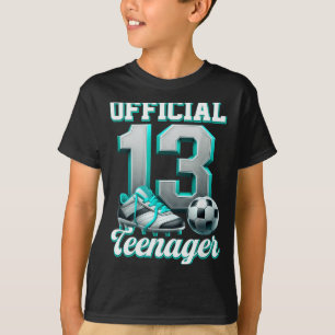 Soccer 13 Year Old Birthday Boy Thirteen Teenager T-Shirt