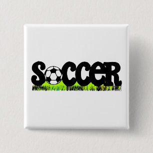 Soccer 15 Cm Square Badge