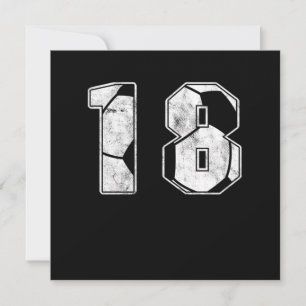 Soccer 18 th Birthday Celebration Sports Gift Invitation