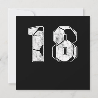 Soccer 18 th Birthday Celebration Sports Gift Invitation