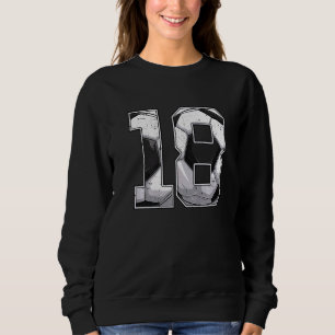 Soccer 18th Birthday Boy Eighteen 18 Years Old Bda Sweatshirt