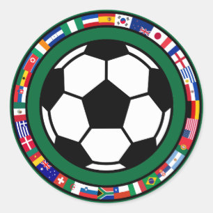 Soccer 2010 classic round sticker