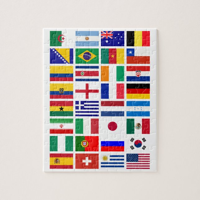 SOCCER 2014 flags pattern Jigsaw Puzzle (Vertical)
