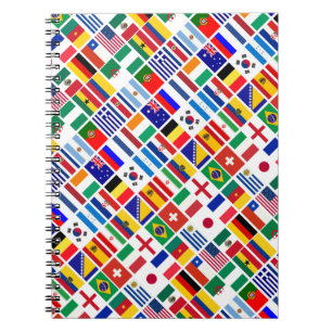 SOCCER 2014 flags pattern Notebook