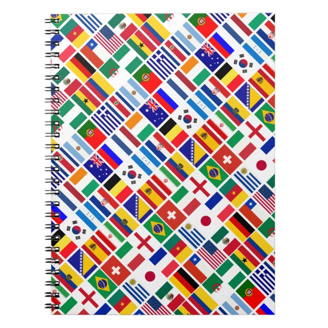 SOCCER 2014 flags pattern Notebook (Front)