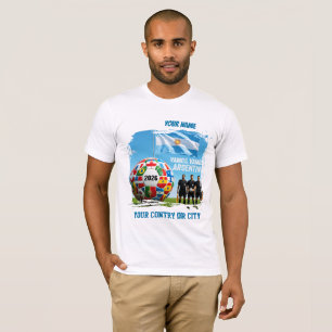 Soccer 2026 futbol Argentina Custom Name country T-Shirt