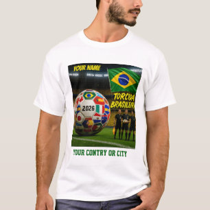 Soccer 2026 futbol Brasil Custom Name country T T-Shirt