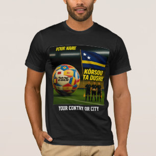 Soccer 2026 futbol Curazao Custom Name country T T-Shirt