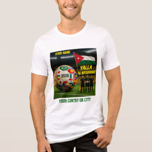 Soccer 2026 futbol Jordania Custom Name country T Tri-Blend Shirt