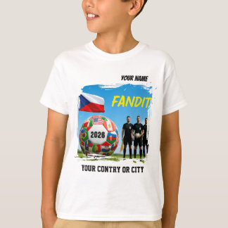 Soccer 2026 futbol Republica checa Custom Name & T-Shirt