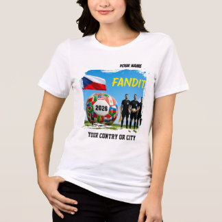 Soccer 2026 futbol Republica checa Custom Name & Tri-Blend Shirt