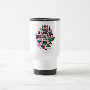 Soccer 2026 USA, Canada, Mexico Football Art Travel Mug
