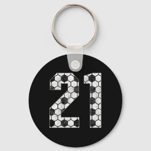 Soccer #21 Love Soccer Mum Favourite Player Jersey Key Ring
