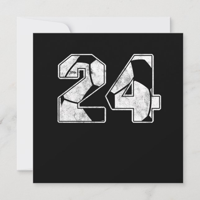 Soccer 24 th Birthday Celebration Sports Gift Invitation (Front)
