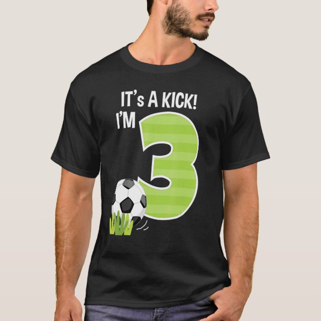 Soccer 3rd Birthday Boy Soccer Bday Party Family M T-Shirt (Front)
