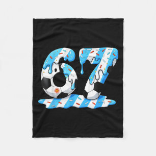 Soccer 67 Argentina Flag Six Seven Funny Gen Alpha Fleece Blanket