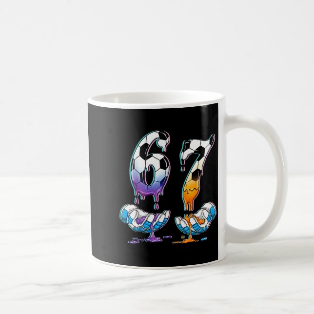 Soccer 67 Hands 6 7 Meme 6-7 Boys Teens Kids Dripn Coffee Mug (Right)
