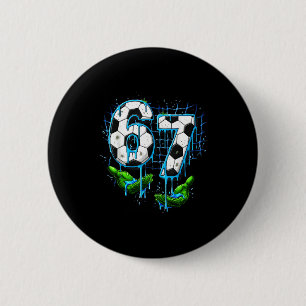 Soccer 67 Kids Ice Cream Drip Funny Six Seven Hand 6 Cm Round Badge