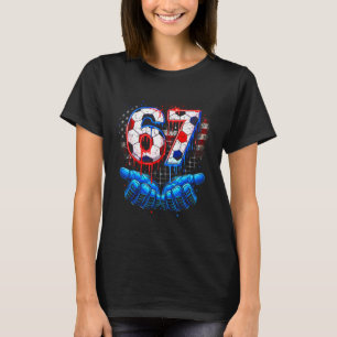 Soccer 67 Six Seven 4th Of July Red White Blue Dri T-Shirt