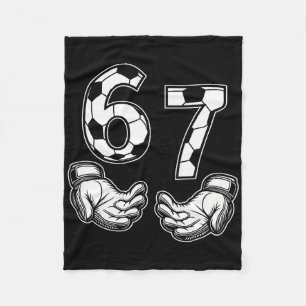 Soccer 67 Six Seven Costume Soccer Lovers Fleece Blanket