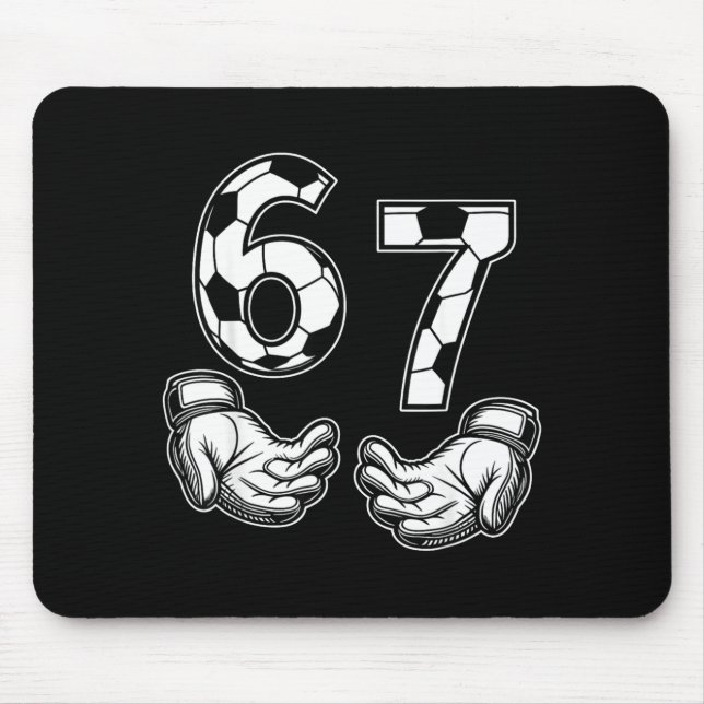 Soccer 67 Six Seven Costume Soccer Lovers  Mouse Mat (Front)