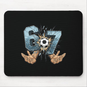 Soccer 67 Six Seven Funny Gen Alpha Meme _1  Mouse Mat