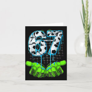 Soccer 67 Six Seven Funny Gen Alpha Meme Card