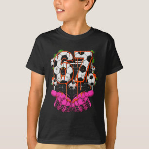 Soccer 67 Six Seven Funny Gen Alpha Meme Drip Boys T-Shirt
