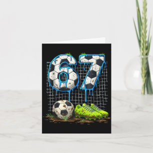 Soccer 67 six seven funny gen alpha meme drip card