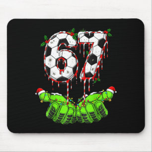 Soccer 67 Six Seven Funny Gen Alpha Meme Drip Chri Mouse Mat