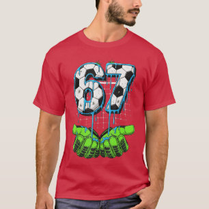 Soccer 67 Six Seven Funny Gen Alpha Meme Drip T-Shirt