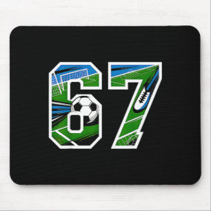 Soccer 67 Six Seven Funny Gen Alpha Meme Mouse Mat