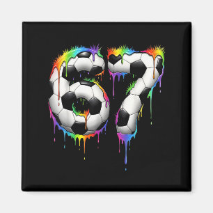 Soccer 67 Six Seven Funny Gen Alpha Meme Rainbow D Magnet