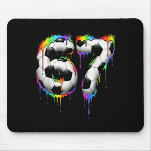 Soccer 67 Six Seven Funny Gen Alpha Meme Rainbow D Mouse Mat