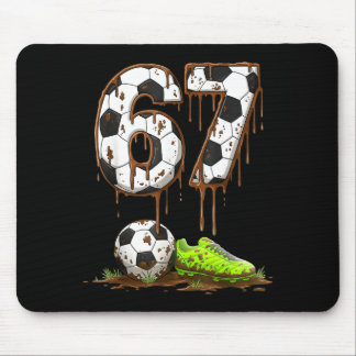 Soccer 67 Six Seven Meme Boys Teens Kids Gen Alpha Mouse Mat