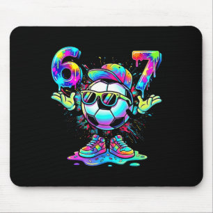 Soccer 6 7 Meme Sungles Cool Vibes Colorful Funny Mouse Mat