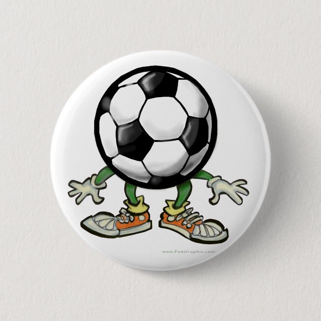 Soccer 6 Cm Round Badge (Front)