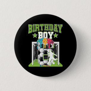 Soccer 6th Birthday Boy 6 Year Old Ice Cream Socce Cm Round Badge
