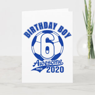 Soccer 6th Birthday Boy Kids Sports Footll Party G Card