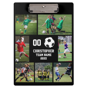 Soccer 7 photo collage team name poster clipboard