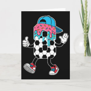 Soccer 8 Year Old Ice Cream Drip Youth 8th Birthda Card